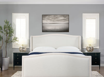 Carmen - Upholstered Wingback Panel Bed Frame