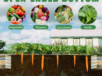 Heavy Duty Galvanized Raised Garden Bed Kit For Vegetables, Flowers & Herbs