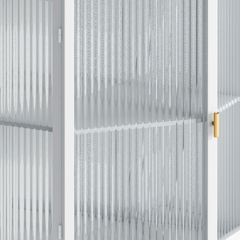 Corner Cabinet With Door And Shelves For Bathroom - White