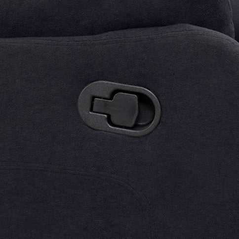 3 Seat Manual Reclining Sofa With Deep Recline - Black
