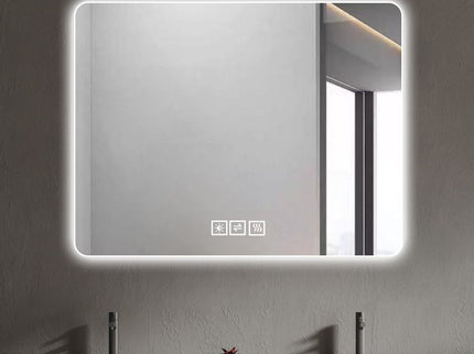 28" Bathroom Mirror With LED Lights Front And Backlit, Anti-Fog Lighted Vanity Mirrors For Wall Mounted And 5 Level Dimmable, Horizontal / Vertical - Clear