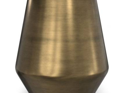 Benning - Side Table - Antique Brass / White