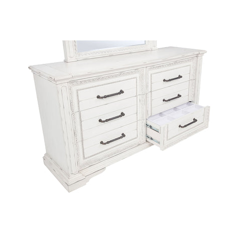 Bedroom Set With LED Lighting And Carved Moldings
