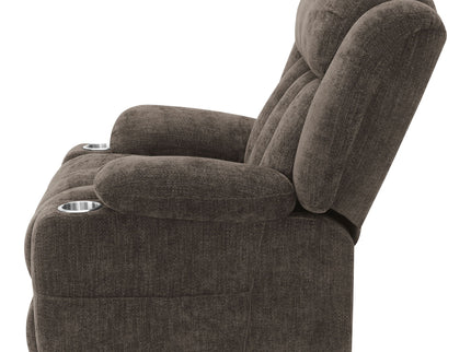 Beca - Upholstered Power Lift Recliner With Cupholders And USB Charging