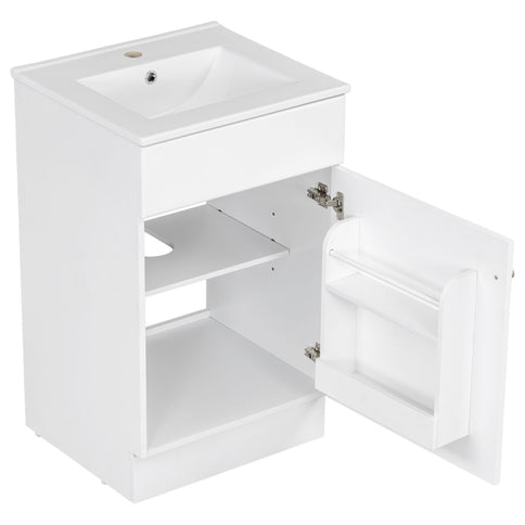 Bathroom Vanity With Sink, Cabinet With Adjustable Shelf