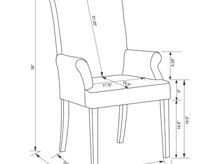 Draper - Upholstered Arm Chair - Beige