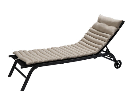 2 Piece Outdoor Chaise Lounge Chair Cushion Set