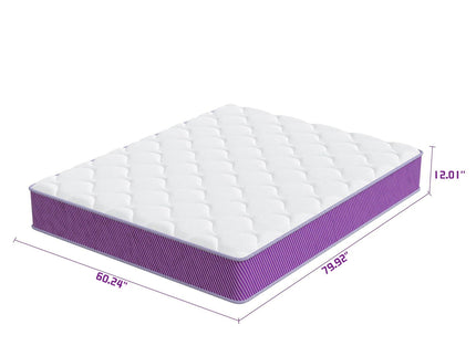 12" Hybrid Mattress With Individual Pocket Coils, Memory Foam