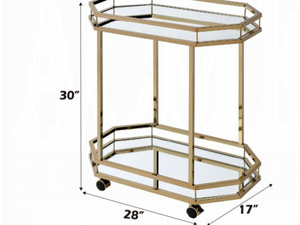Lacole - Mirrior Serving Cart - Champagne