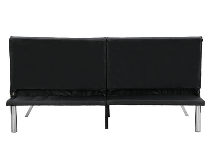 Contemporary Wood Frame Sofa Bed With Stainless Legs - Black