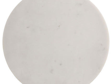 Selena - Round Side Table - White / Gray