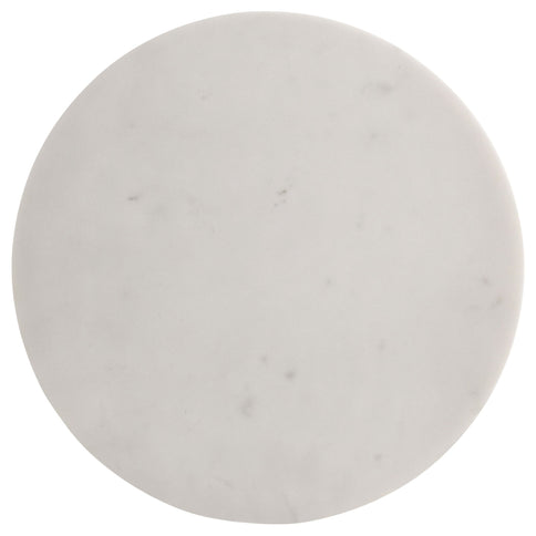 Selena - Round Side Table - White / Gray