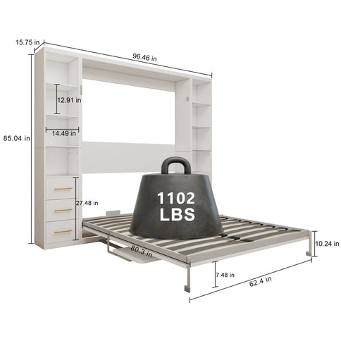 Multifunctional Vertical Murphy Wall Bed