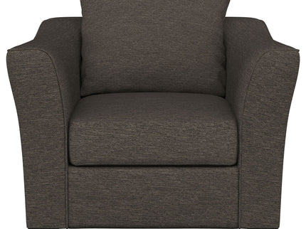 Paige - Flared Arm Chair - Charcoal Gray