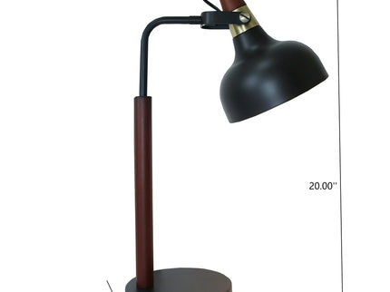 Glowlite - Table Lamp With Cone Shade - Black
