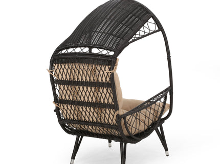 Outdoor Wicker Standing Basket Chair With Cushion