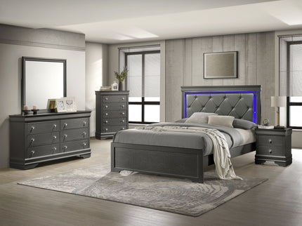 Blaze - Modern Bedroom Set With LED Headboard