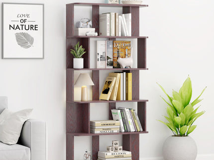 Modern 5 Tier Open Storage Bookcase