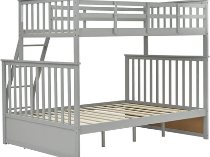 Bunk Bed With Ladder, And Safety Guard Rails