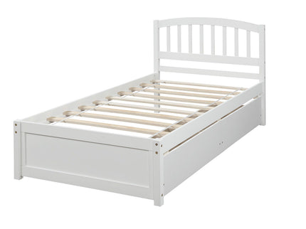 Platform Storage Bed Wood Bed Frame With Two Drawers And Headboard