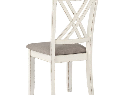 Ebers - 7 Dining Set With 2 Tone Upholstered Chairs - Vanilla White