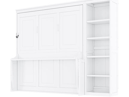 Sturdy Murphy Bed With Desk And Bookshelf