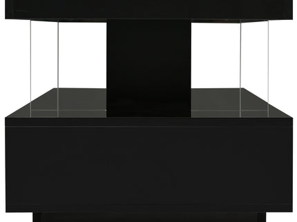 LED Coffee Table With 2 Drawers And Display Shelves