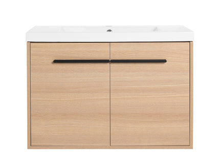 Bathroom Vanity Set With Resin Countertop Sink, 2 Doors