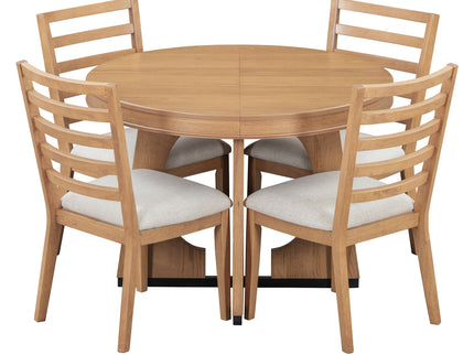Round Dining Table Set For 4 With Chairs