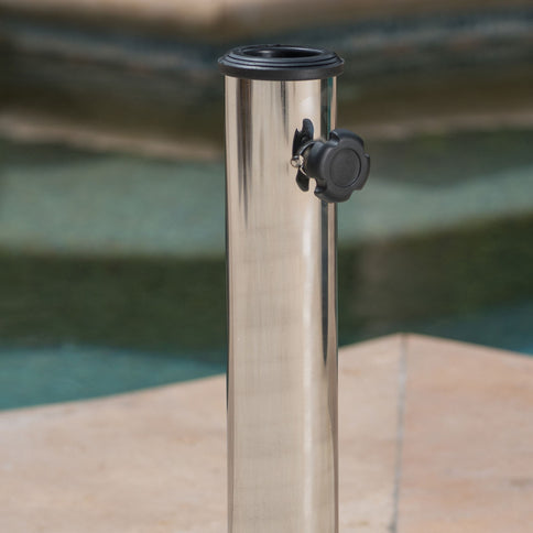 Wheelie - Round Umbrella Base With Stainless Steel Holder