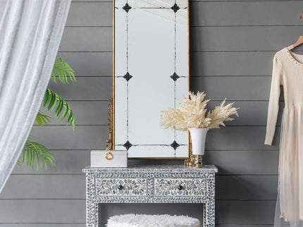Antique Arched Mirror With Metal Frame, Full Length Mirror For Living Room Bathroom Entryway - Gold