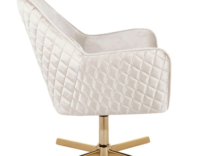 Diana - Contemporary Lounge Chair - Gold / Cream