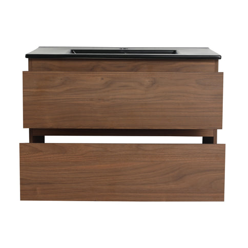 Wall Mounted Bathroom Vanity With Sink, 2 Soft Close Drawers