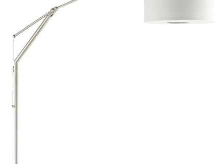 Jamison - Drum Shade Arc Adjustable Floor Lamp - Chrome