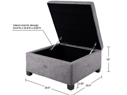 Aspen - Ottoman Soft Close Storage