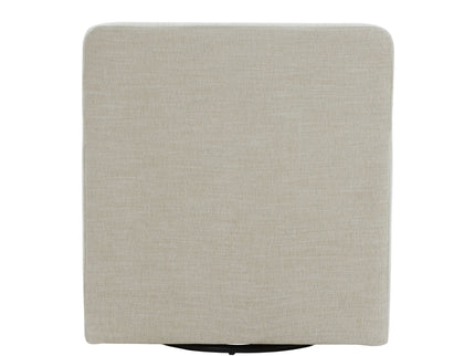 Tolland - Swivel Accent Chair With Antique Brass Nailhead Trim - Beige