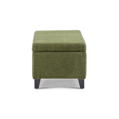 Storage Ottoman With Flip Top Lid - Retro Green