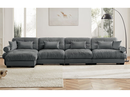 Super Comfort Oversized Modular Sectional Sofa With Movable Ottoman
