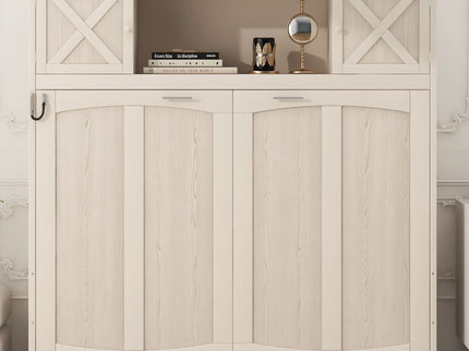 Rustic Casual Murphy Bed With Storage Cabinets