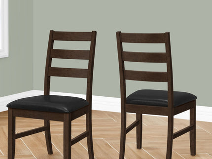 Dining Chair, Dining Room, Side, Upholstered, Transitional (Set of 2) - Black
