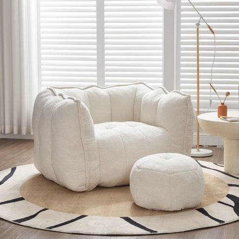 Soft Bean Bag Chair With High Resilient Foam