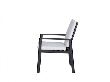 Verona - Dining Outdoor 7 Pieces Set - Dark Espresso / Gray / Off White