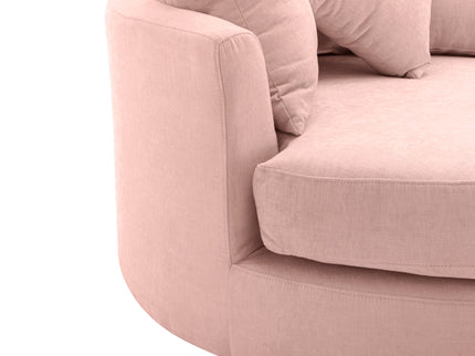 360° Swivel Accent Barrel Chair With Storage Ottoman & 4 Pillows, Modern Leisure Chair Round Accent For Living Room