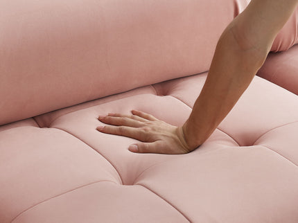 Modular Sectional Sofa, Button Tufted Design With Diy L-Shaped Layout, Reversible Ottoman