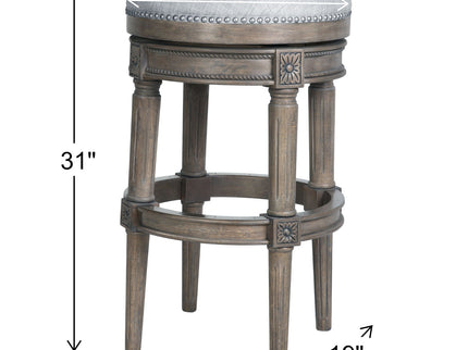 Rustic Elegance Backless Swivel Stool