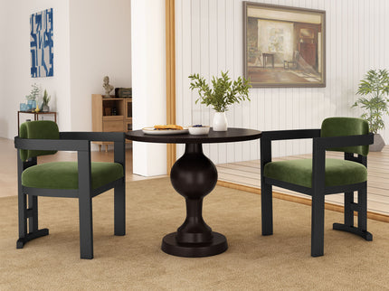 Stylish Indoor Upholstered Wood Dining Chair (Set of 2)