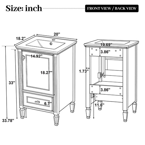 Retro Bathroom Vanity With Sink