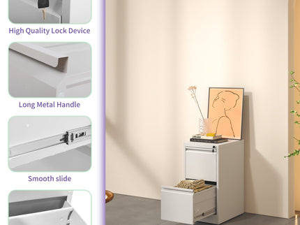 Steel Drawer Vertical File Cabinet With Lock For A4 Legal / Letter Size