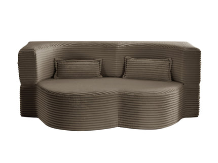 Floor Convertible Sleeper Sofa Bed With 2 Pillows