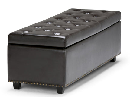 Hamilton - Storage Ottoman - Coffee Brown